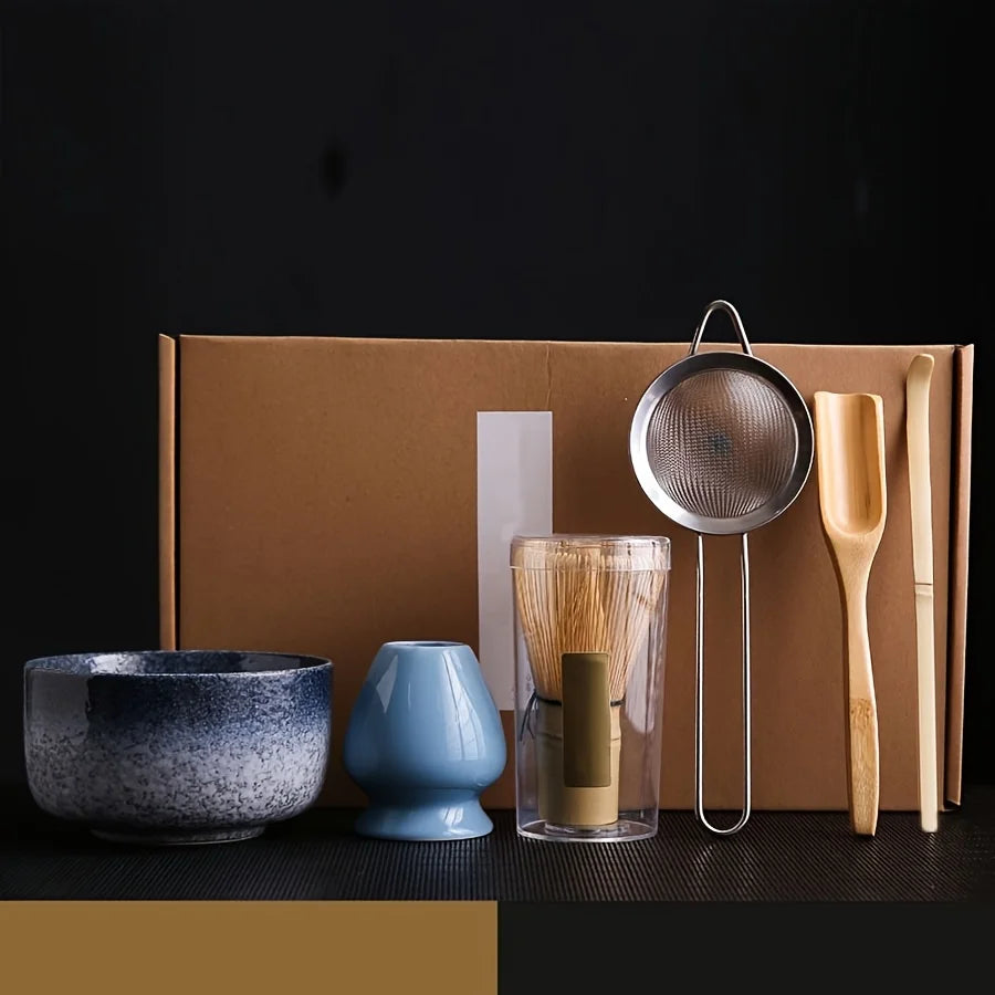 6-Piece Japanese-Style Matcha Bowl Set