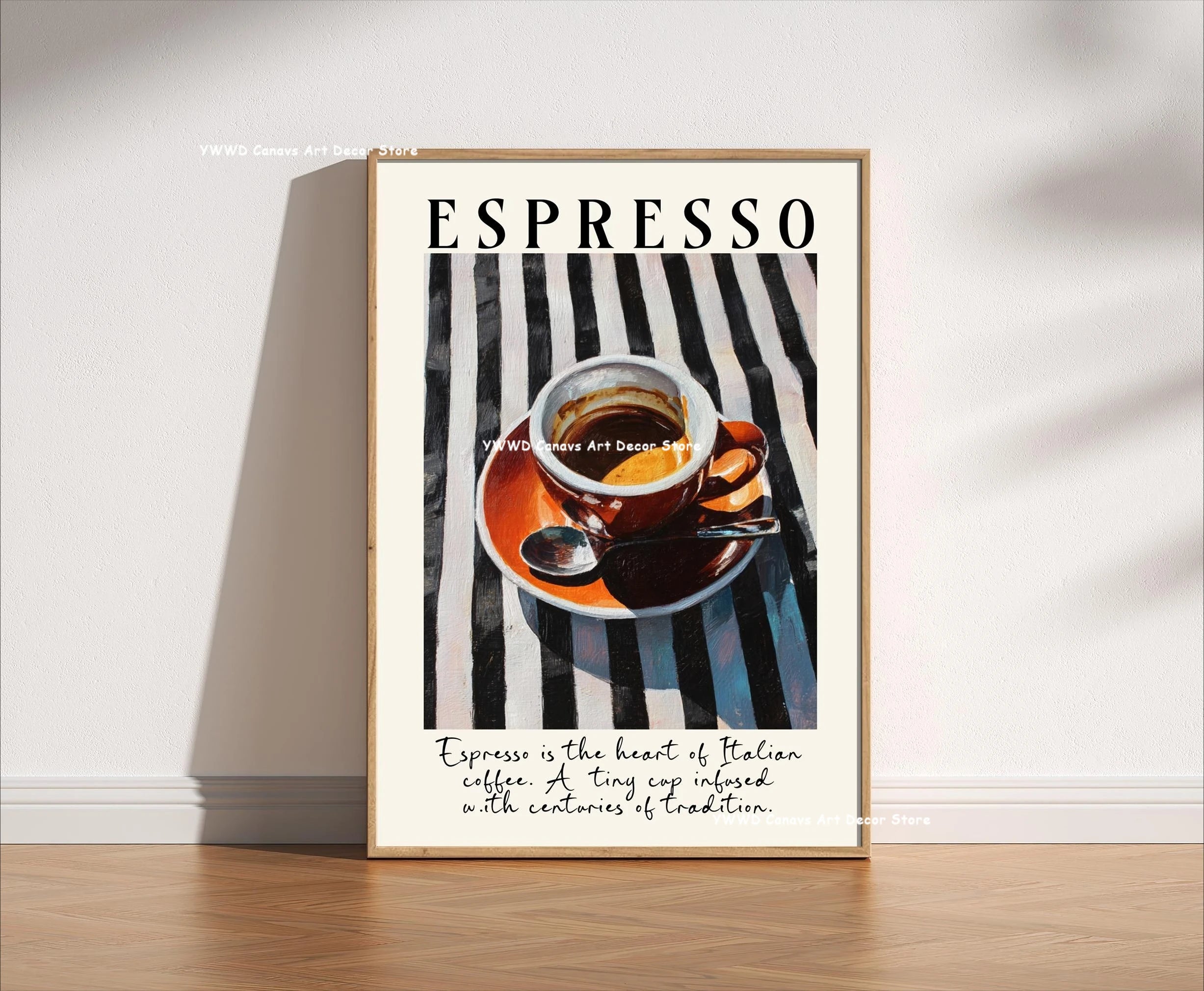 Buongiorno Espresso Canvas Print What Is Tea Food and Beverage Kitchen Wall Art Poster for Modern Living Room Home Decor