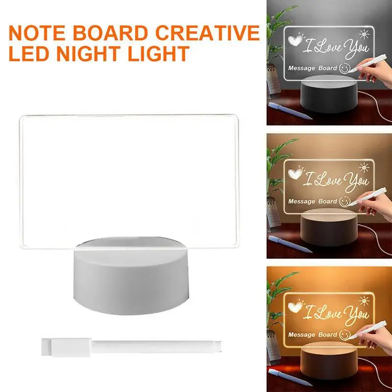 Acrylic LED Desktop Dry Erase Board