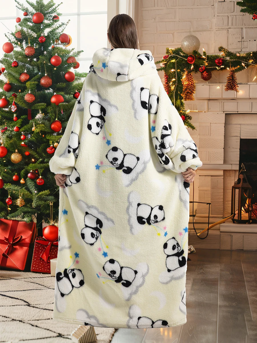 Wearable Sherpa Fleece Blanket Hoodie