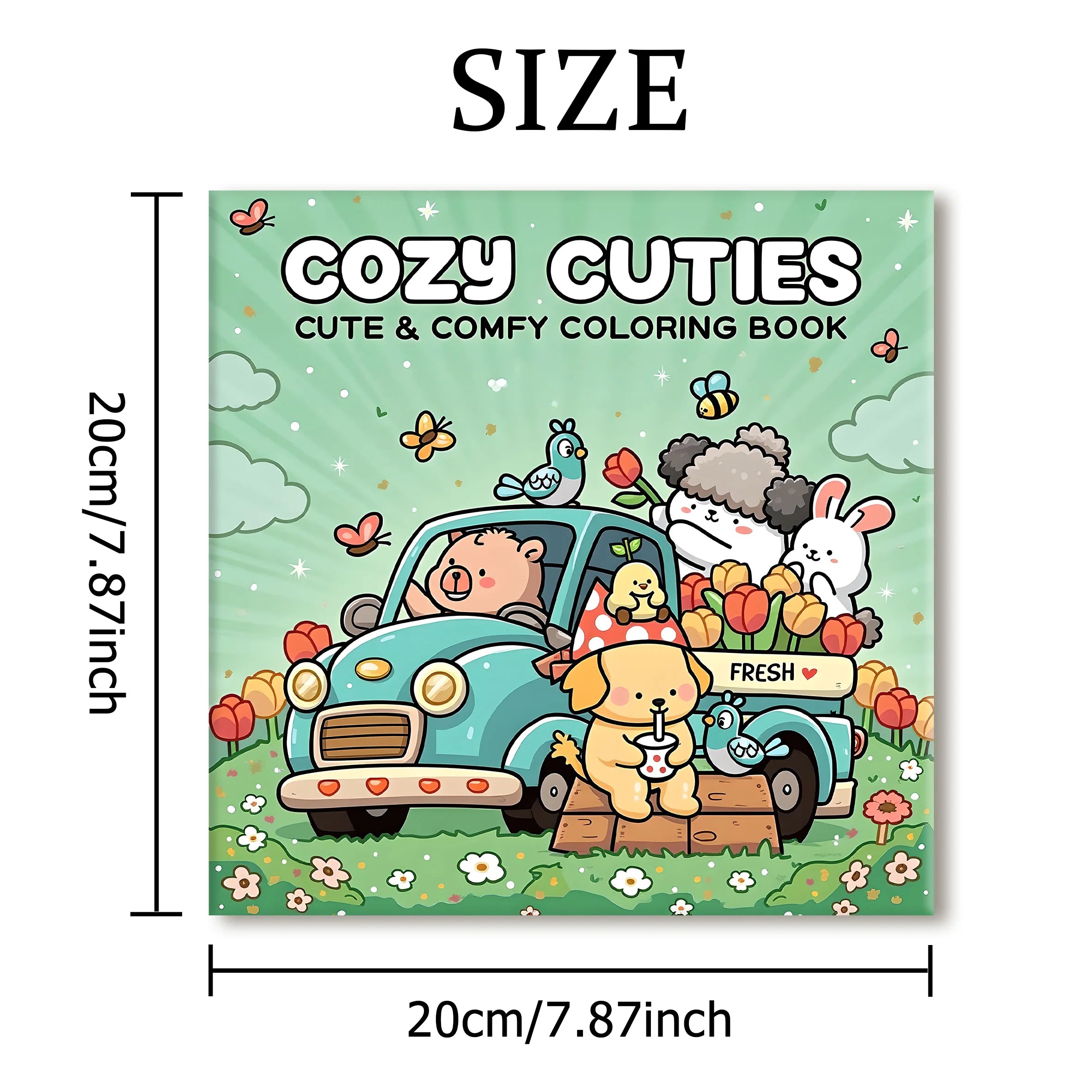 COZY CUTIES: Bold-easy Patterns Coloring Book for Adults Cute Drawing Book