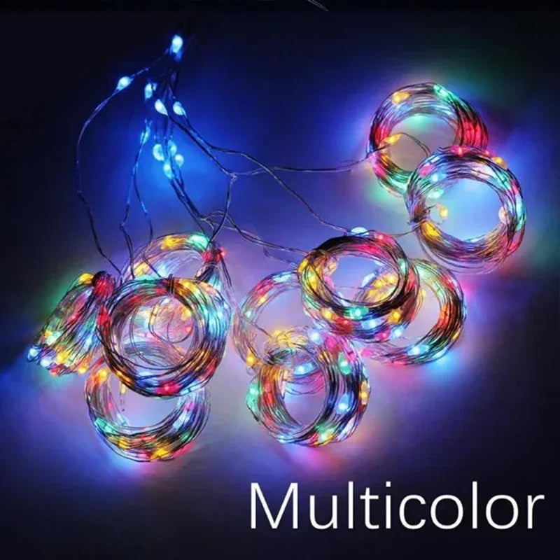3M LED Curtain String Lights – Fairy Decoration USB Holiday Garland Lamp with 8 Modes for Home, Garden, Christmas, Party, New Year &amp; Wedding