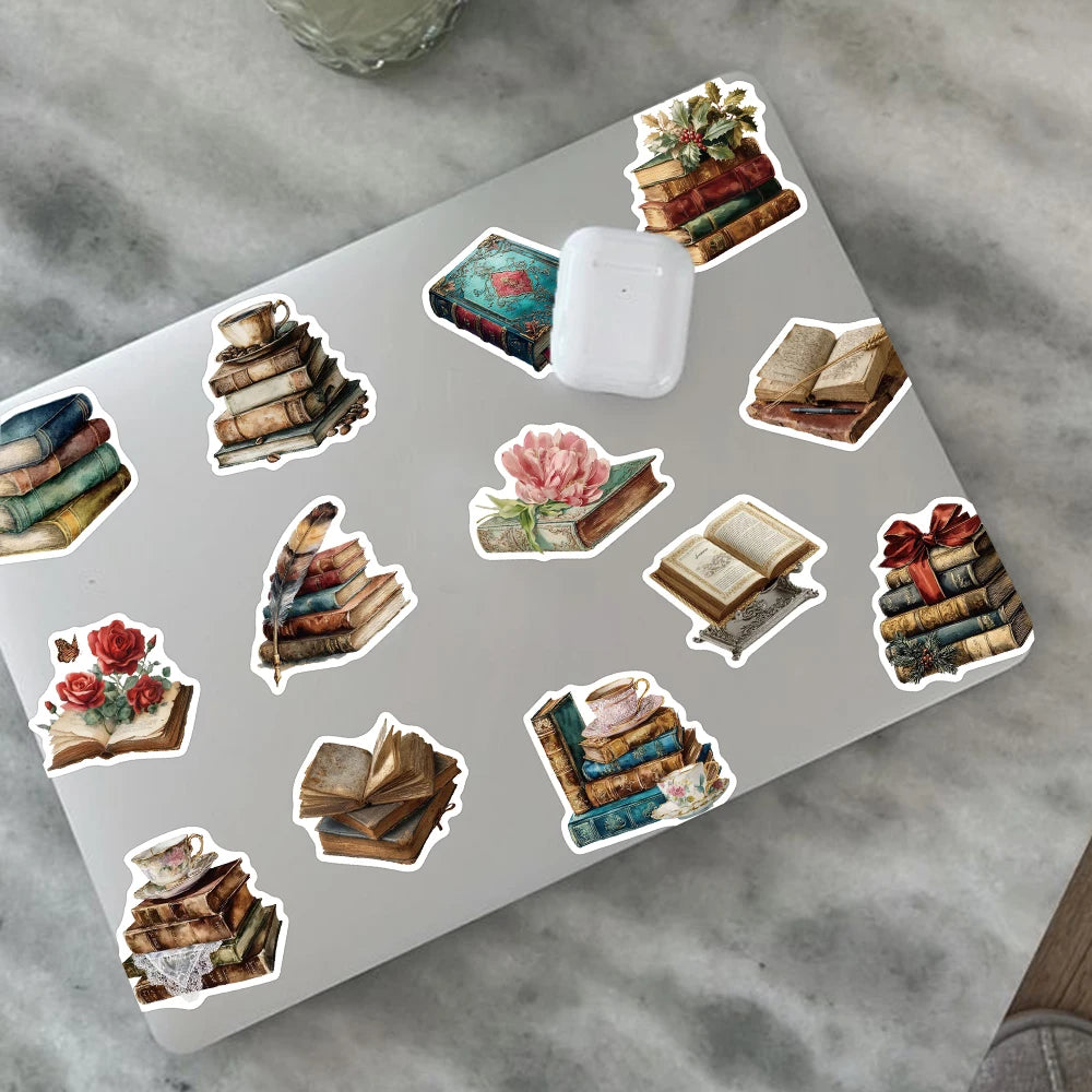 Vintage Book Sticker Decals