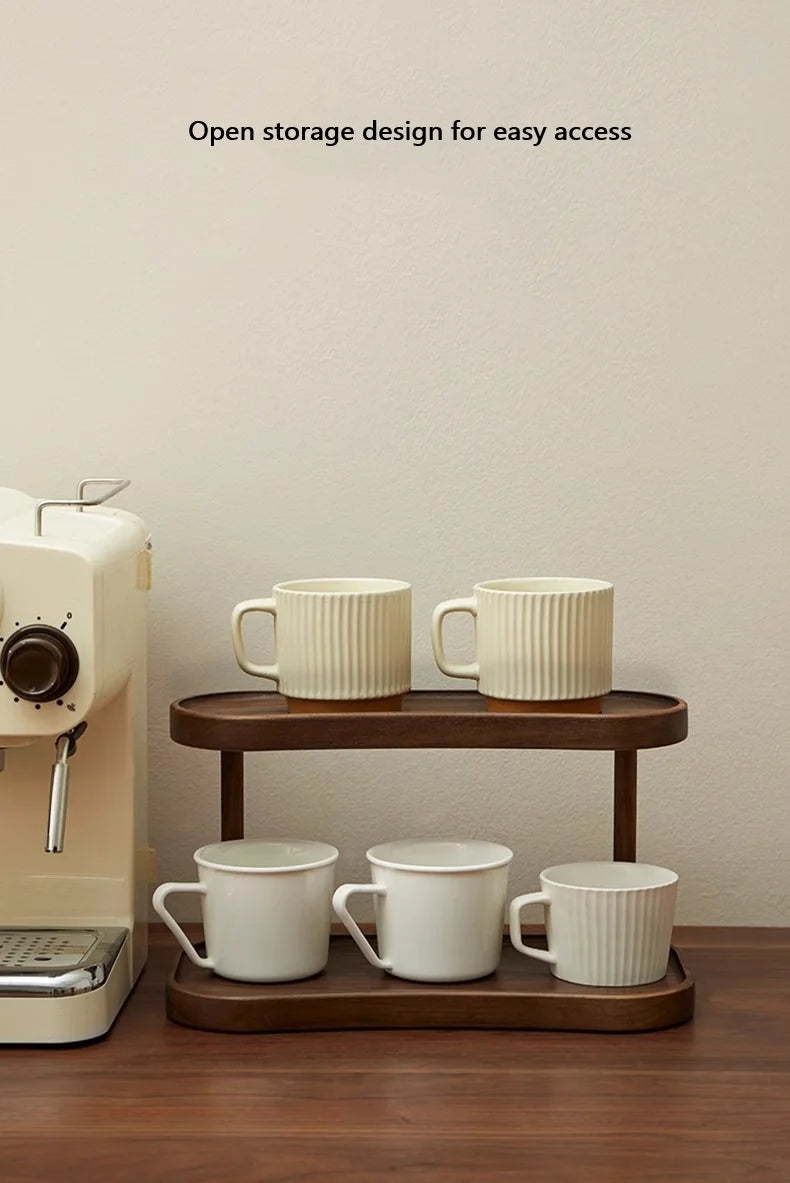 2-Tier Bamboo Vanity & Coffee Bar Organizer