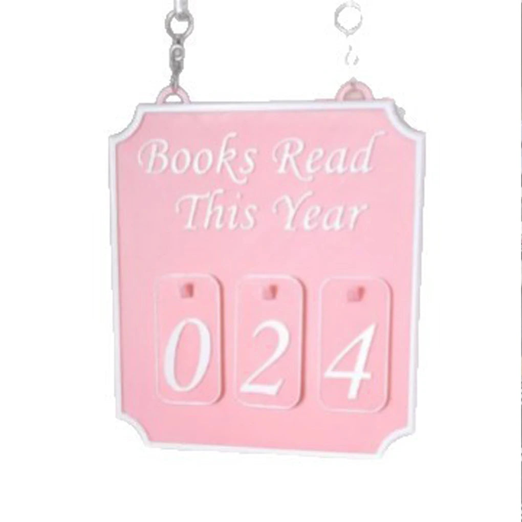 Hanging Bookshelf Counter Bookish Decor Books Read This Year Bookshelf Sign Personalized Book Lover Sign Reading Plan Management