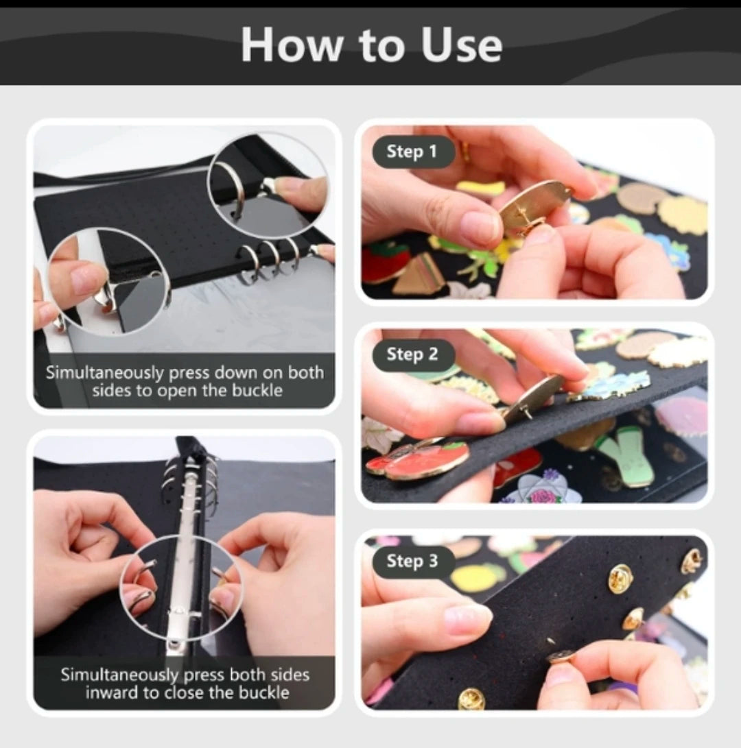 Enamel Pin Display Book & Storage Binder