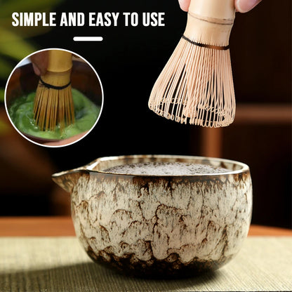 6PCS Japanese Matcha Tea Set – Whisk, Bowl & Accessories for Authentic Tea Rituals