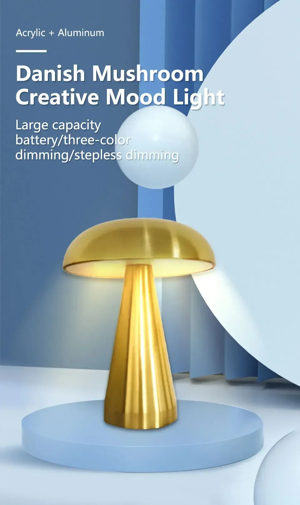 Retro LED Night Light Mushroom Touch Sensor Desk Lamp Rechargeable Reading Lights For Bedroom Restaurant Bar Decor Lighting
