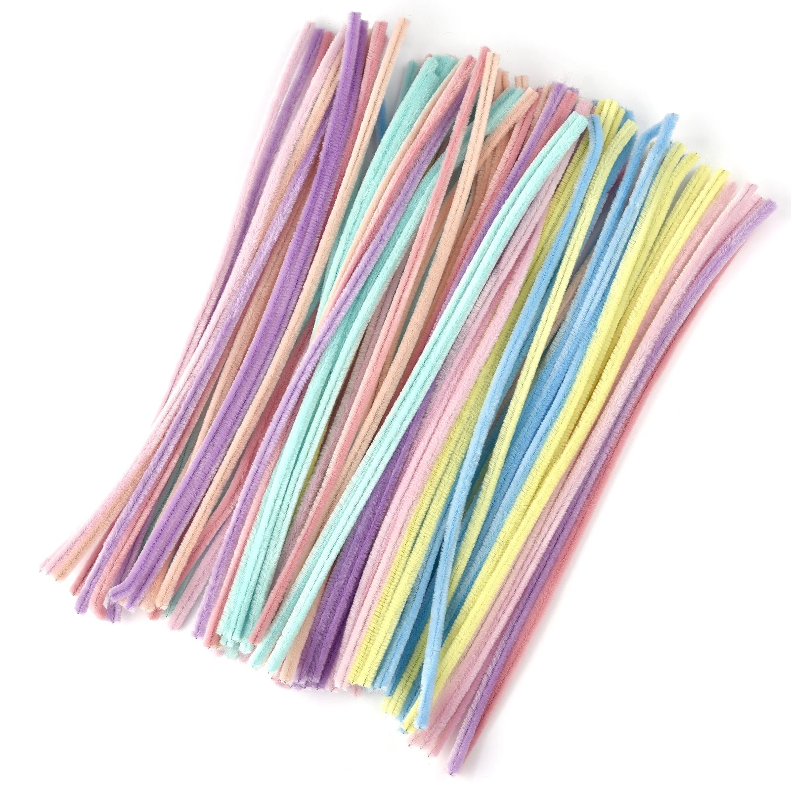 100pcs Colorful Chenille Stems – Soft Pipe Cleaners for DIY Crafts | 30cm Twist Plush Wire Sticks for Kids & Creative Hobbies