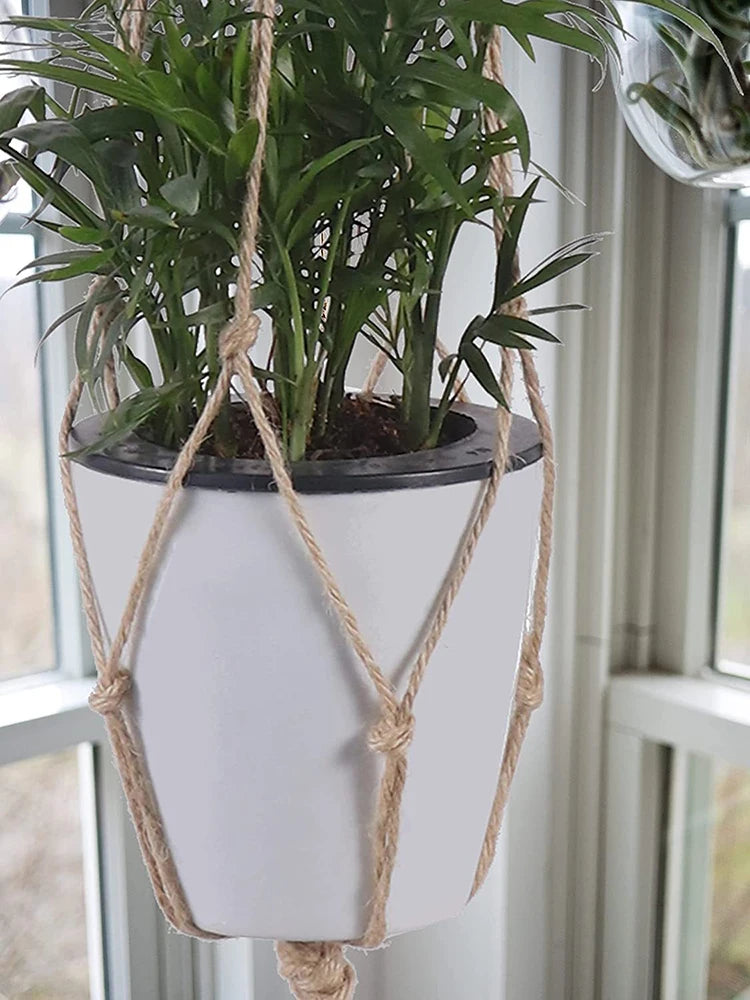 Hanging Flower Pot Net Planters for Hanging – Woven Plant Holder for Gardening, Planter Hanger Rack