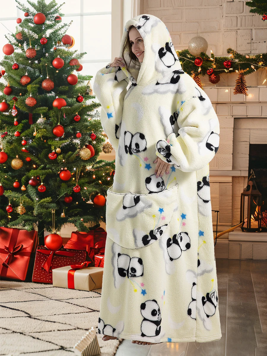 Wearable Sherpa Fleece Blanket Hoodie