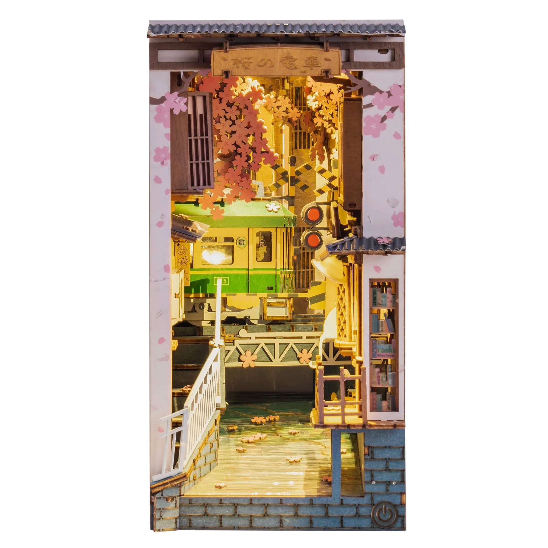 Robotime Rolife Book Nooks Series Stories in Books – 4 Kinds DIY Wooden Miniature House Furniture Kits for Bookshelf Insert Decor