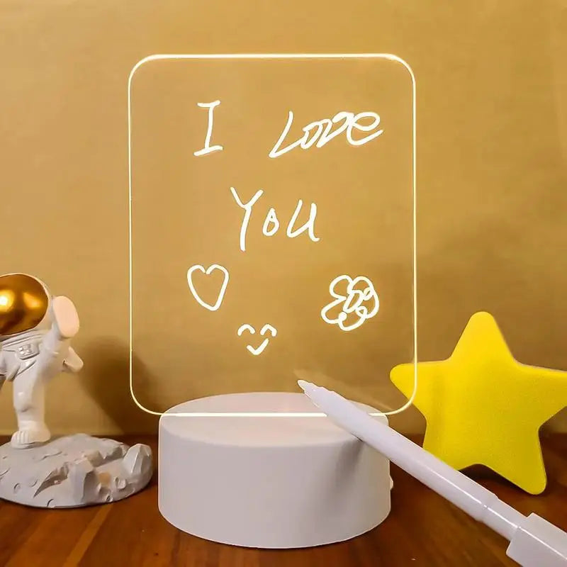 Acrylic LED Desktop Dry Erase Board