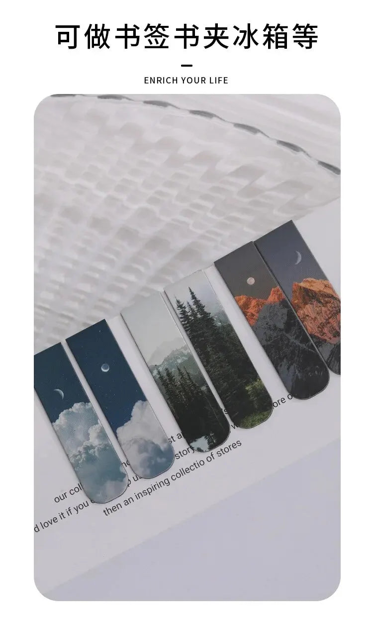 Forest Landscape Magnetic Bookmark Set