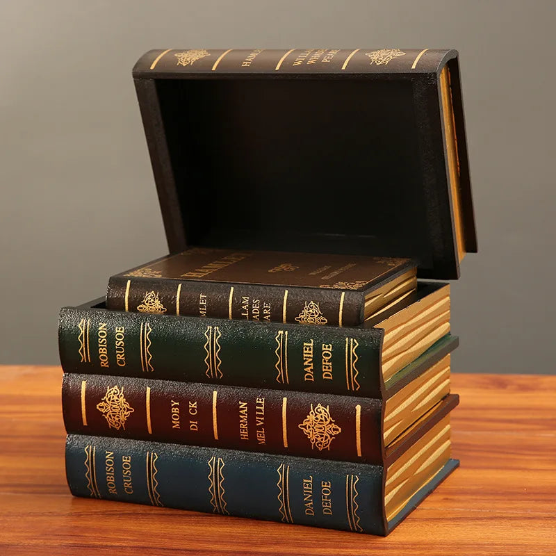 European Retro Faux Book Storage Box