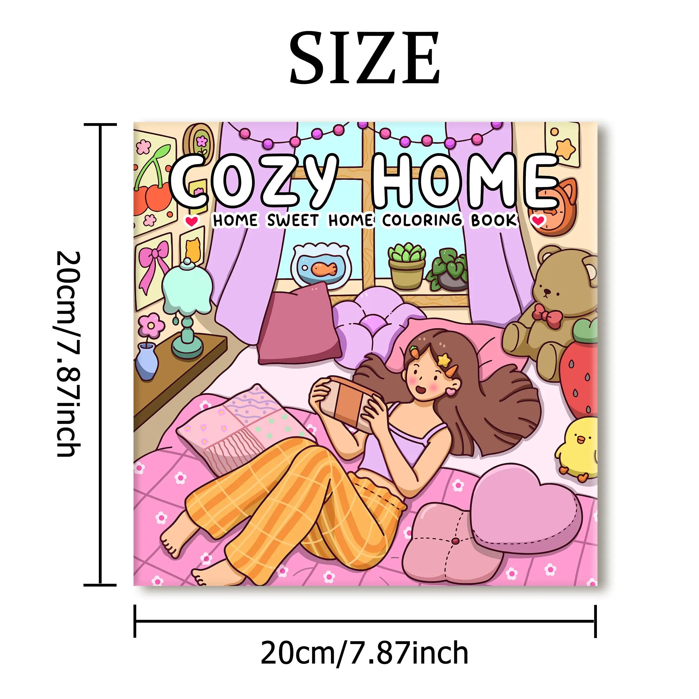 COZY HOME: Coloring Book for Adults Featuring Cute Cozy Daily Activities for Relaxation (Cozy Spaces Coloring)
