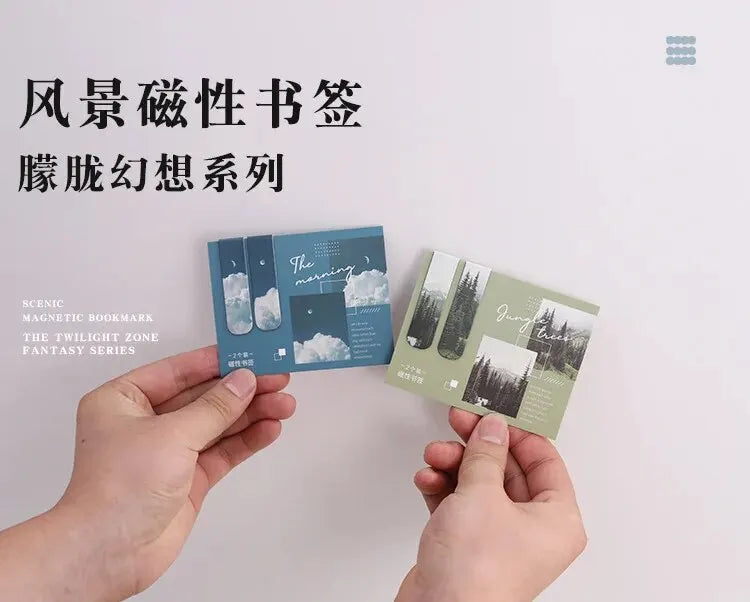 Forest Landscape Magnetic Bookmark Set