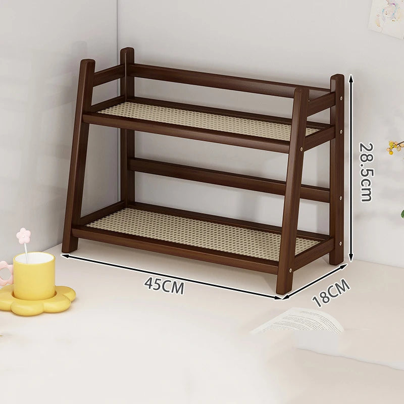 2-Layer Bamboo Spice Caddy & Coffee Bar Organizer