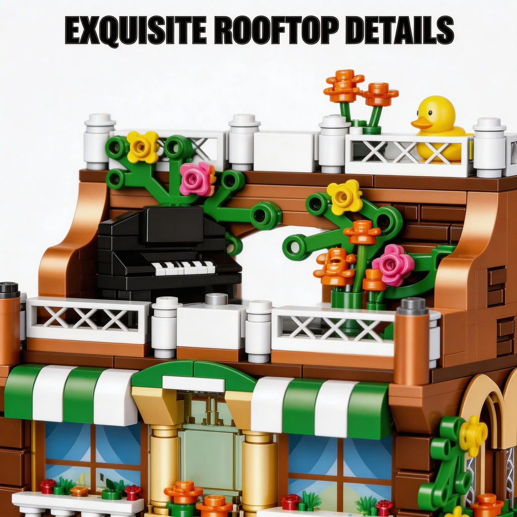 City Street Coffee Shop Modular Building Block Set