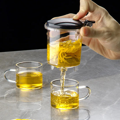 Heat-Resistant Glass Teapot with Built-In Infuser – Perfect for Loose Leaf & Blooming Teas