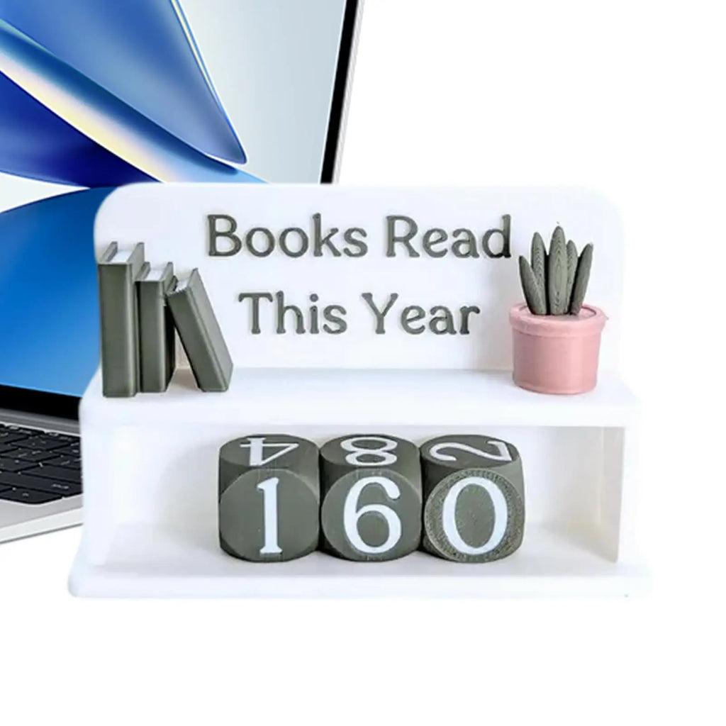 Books Read This Year Counter Bookish Track Shelf Ornament Books Read This Year for Home Librarian Classroom Women Men Kids