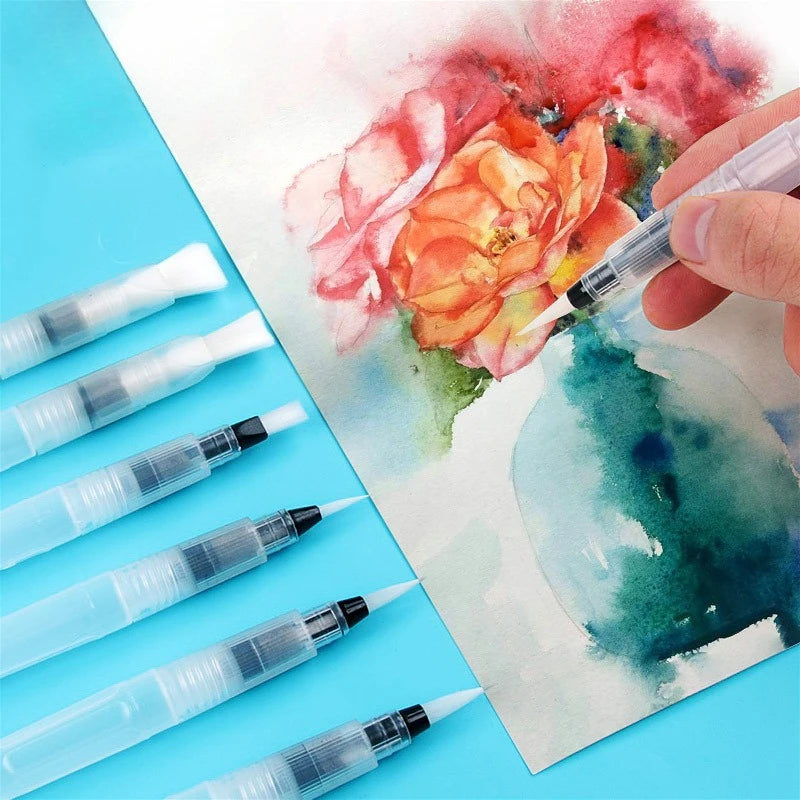 3/7pcs Watercolor Brush Set Soft Water Coloring Pen Paint Brushes For Beginner Art Drawing  Painting