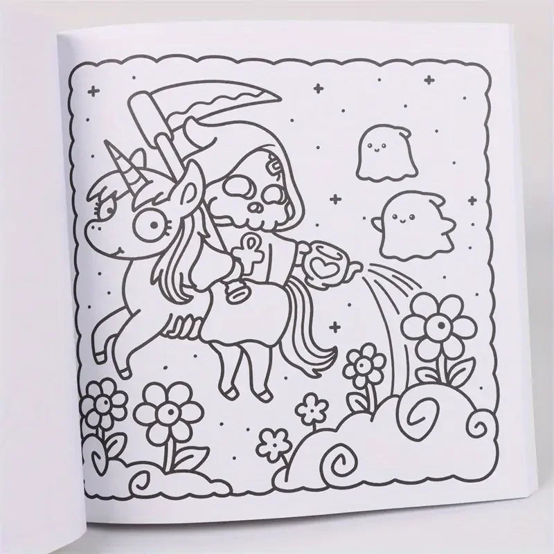 Weird Little Cuties: A Coloring Book for Adults And Teens Featuring Cute Creepy Creatures for Relaxing During Cozy Hygge Moments