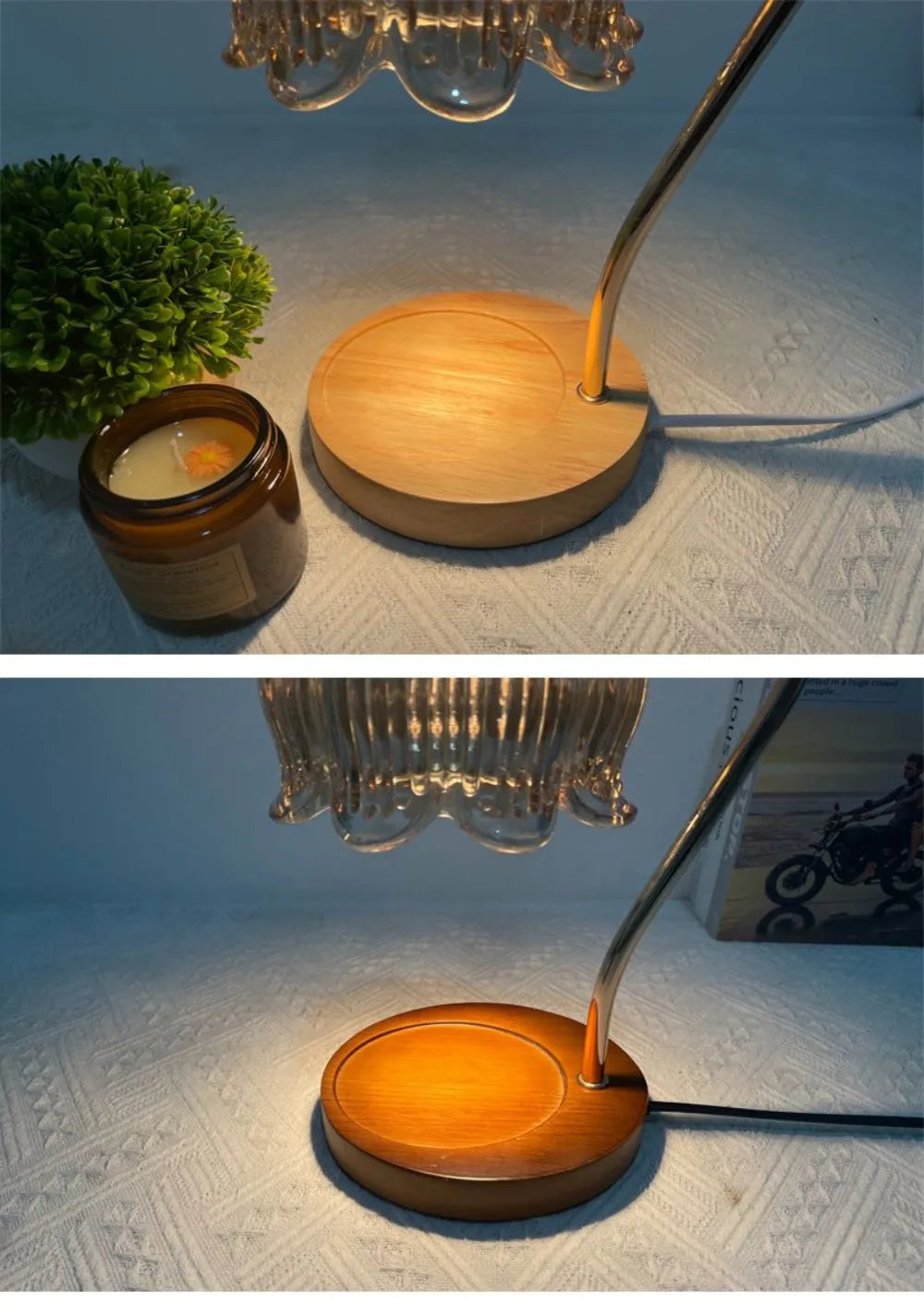 Flower Candle Warmer Lamp with Timer, Dimmable Candle Lamp Warmer, Christmas Birthday Gift, House Warming Decor, For Jar Candles