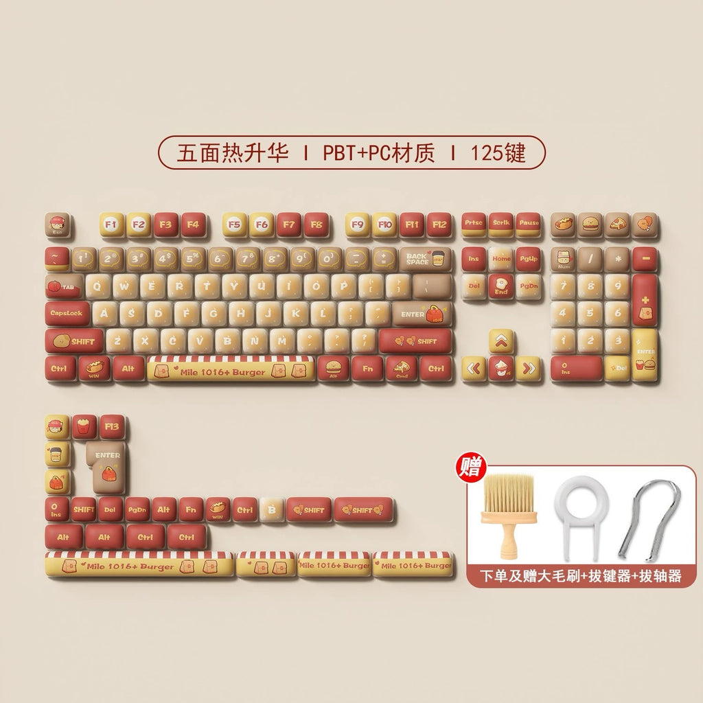 140 Keys Cute Keycaps Cat MOG Keycaps PBT Pink Keys Gift for Girl Cute New Square Thermal Sublimation Mechanical Keyboard 6.25U