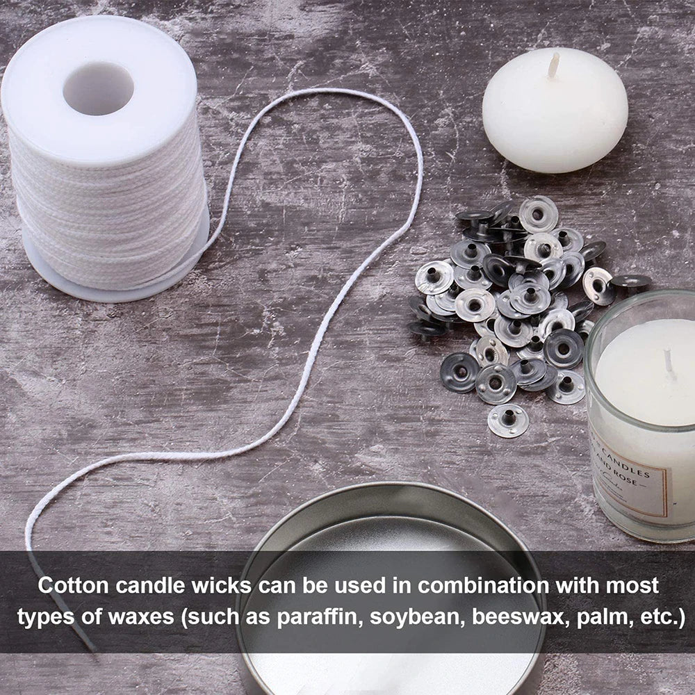 DIY Scented Candle Making Materials Tool Set, Wax Wick Pure Cotton Scented Candle Mold Wax Pot with Wax Melting Hot Plate