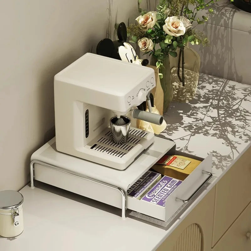 Capsule Coffee Display Rack Storage drawer Bar Ins Wind Table Top Tea Bag Storage Box Coffee Machine Base Drawer Storage Shelves