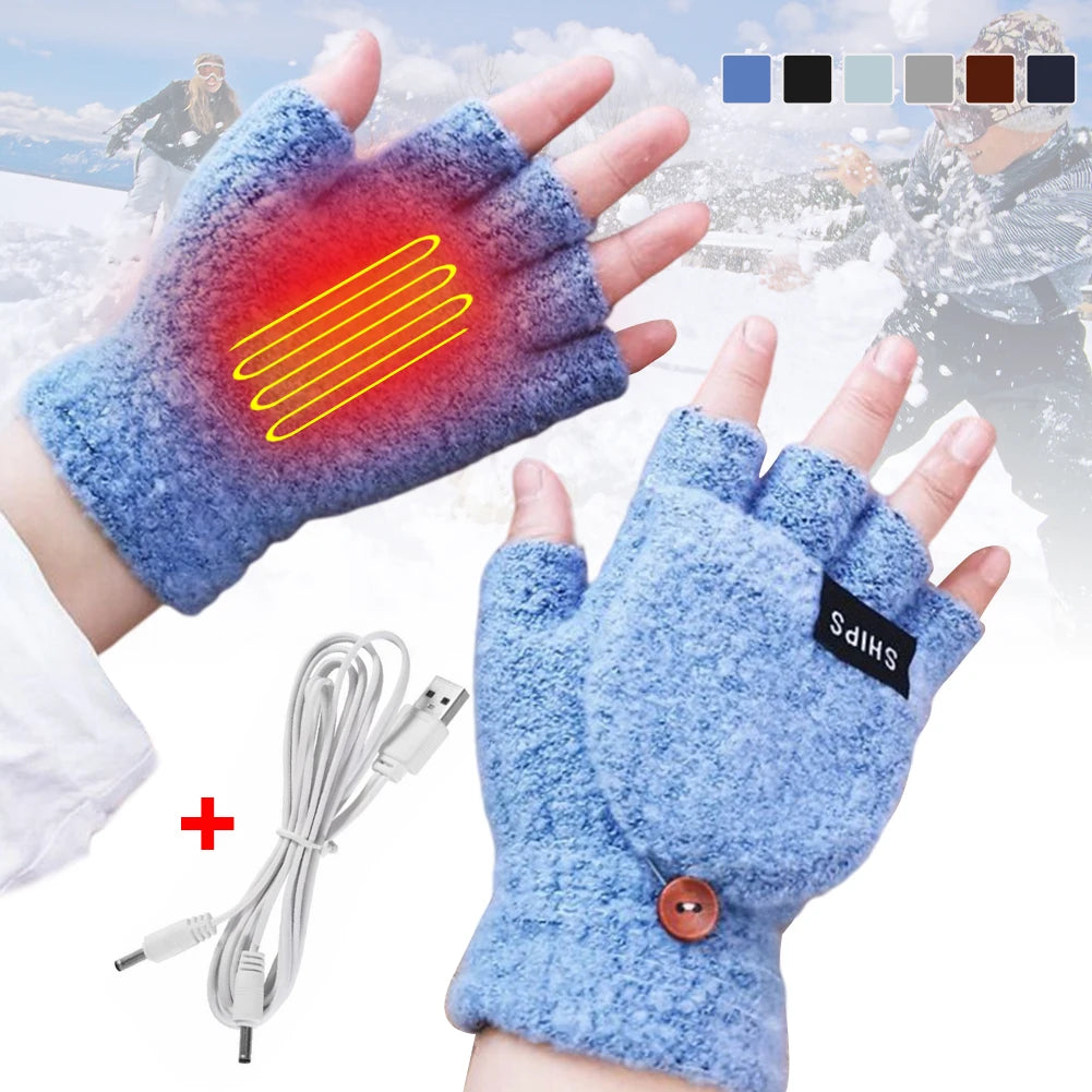 Electric USB Heated Winter Gloves