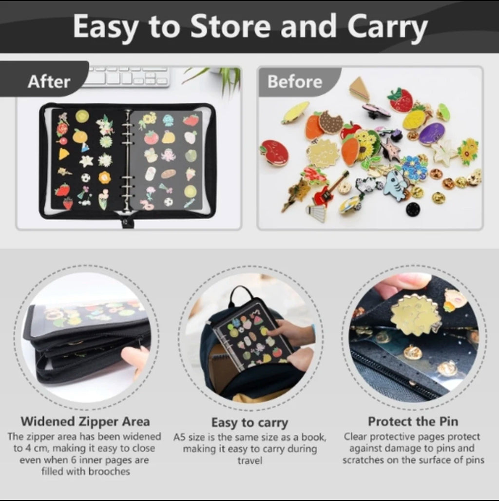 Enamel Pin Display Book & Storage Binder