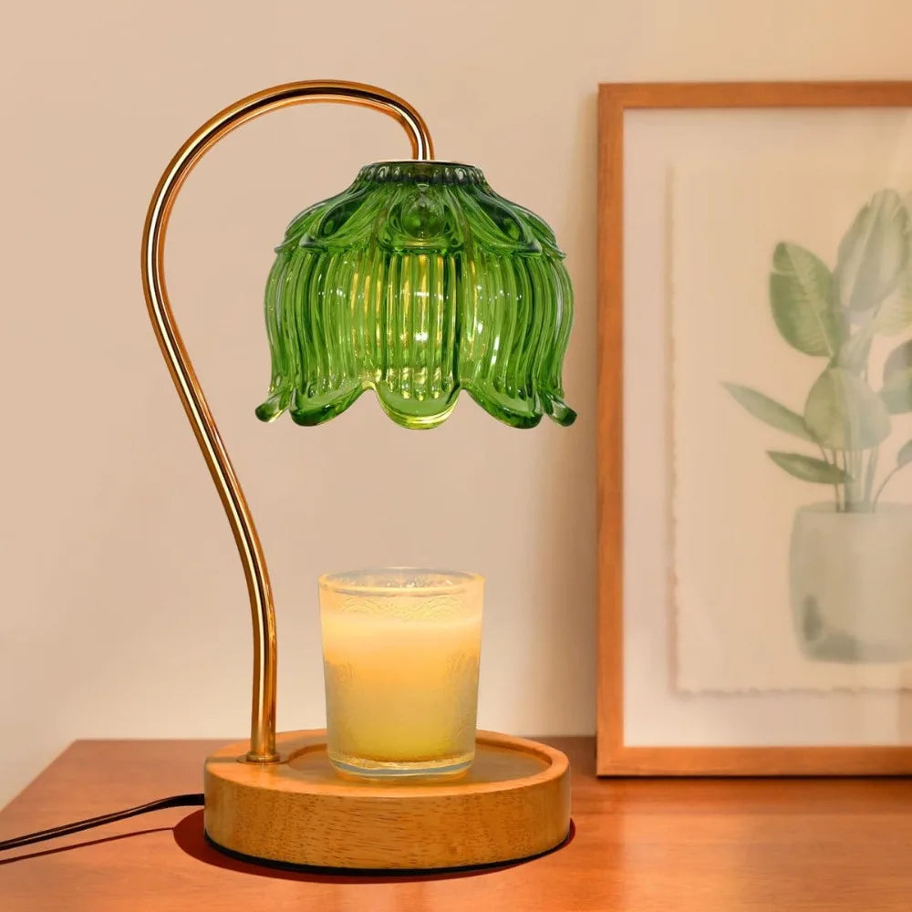 Flower Candle Warmer Lamp with Timer, Dimmable Candle Lamp Warmer, Christmas Birthday Gift, House Warming Decor, For Jar Candles