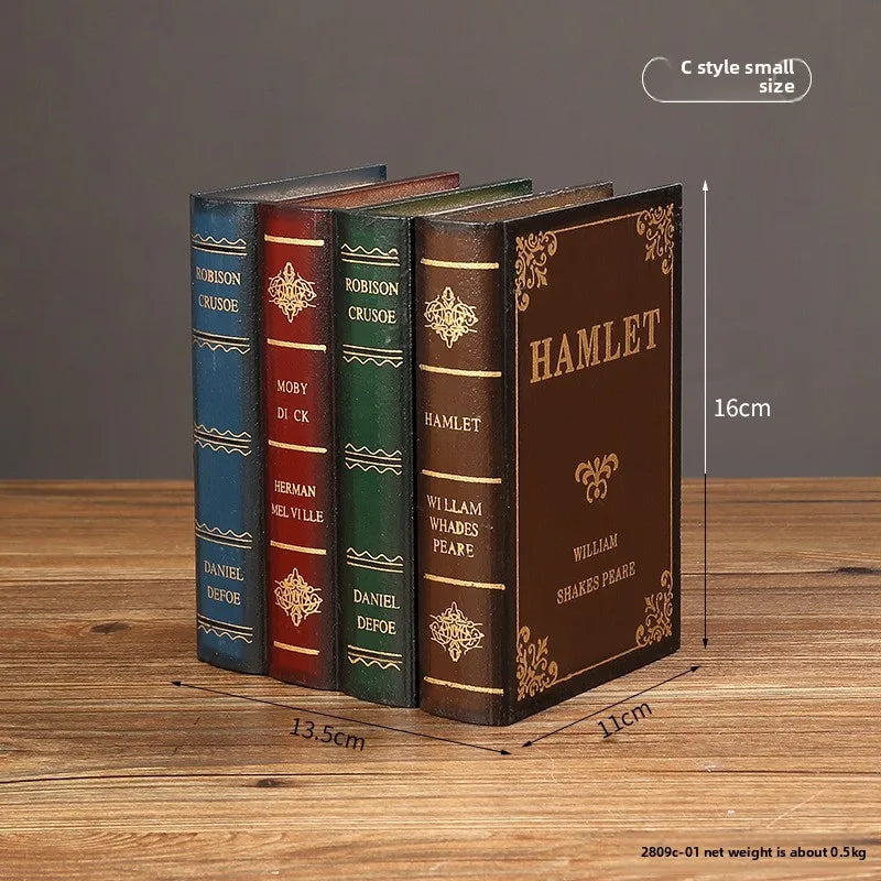 European Retro Faux Book Storage Box