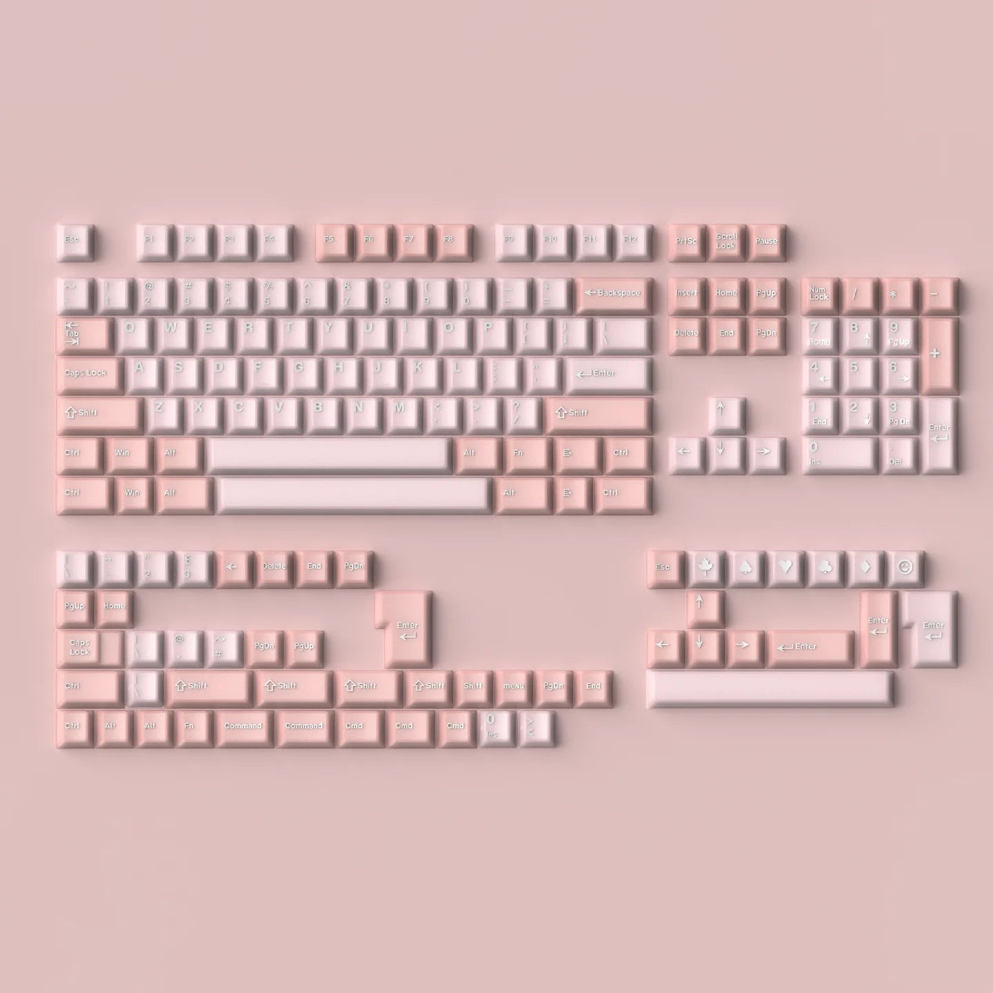164 Keys Latte Coffee Keycaps Retro Brown Translucent keycaps Cherry Profile Double Shot PBT PC keycap For Mechanical Keyboard