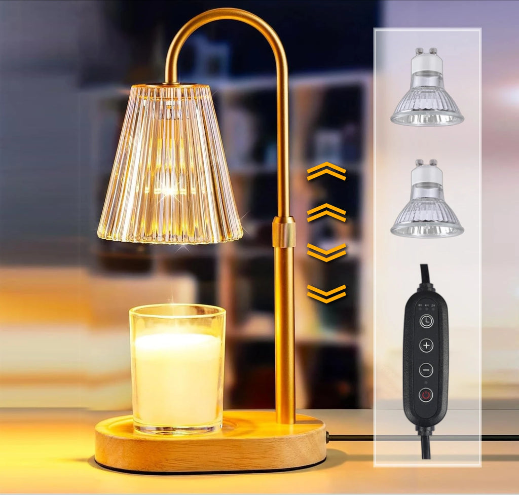 Vintage Candle Warmer Lamp with Timer
