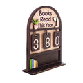 Wooden Book Read This Year Counter Tracker Up To 999 Books Challenge Tracker Retro Bookshelf Classroom Decor Gift for Book Lover