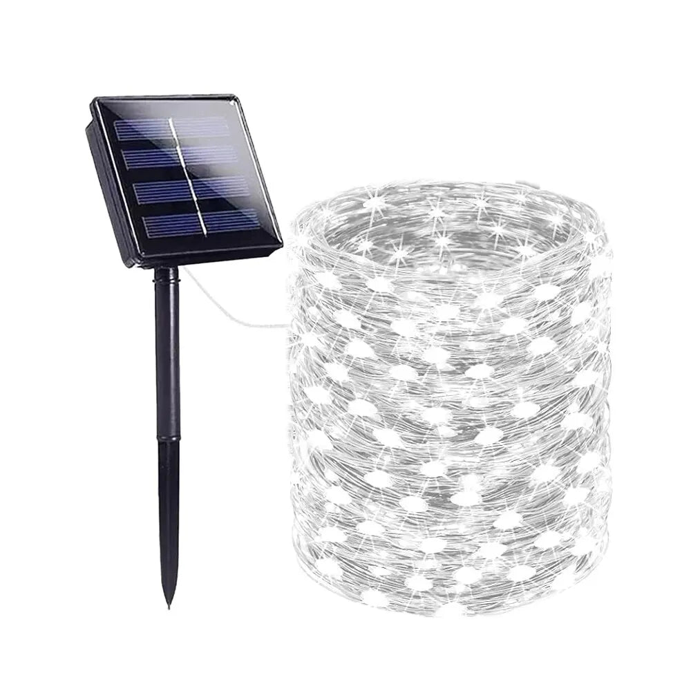 Solar String Lights Outdoor Waterproof – Solar Fairy Lights with 8 Modes for Garden, Patio, Wedding & Christmas Decorations