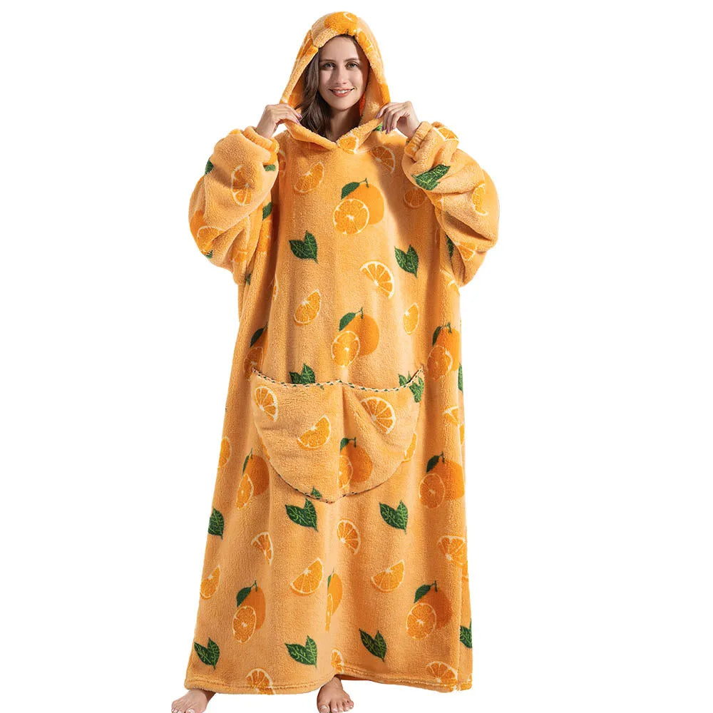Wearable Sherpa Fleece Blanket Hoodie