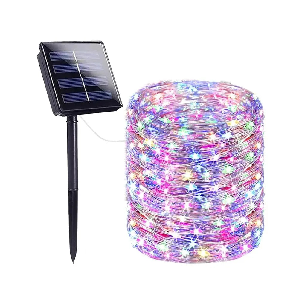 Solar String Lights Outdoor Waterproof – Solar Fairy Lights with 8 Modes for Garden, Patio, Wedding & Christmas Decorations