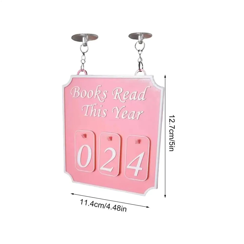 3D Printing Book Shelf Decor Books Read This Year Counter Up To 999 Modern Ornament Study Reader Library Hanging Decorations