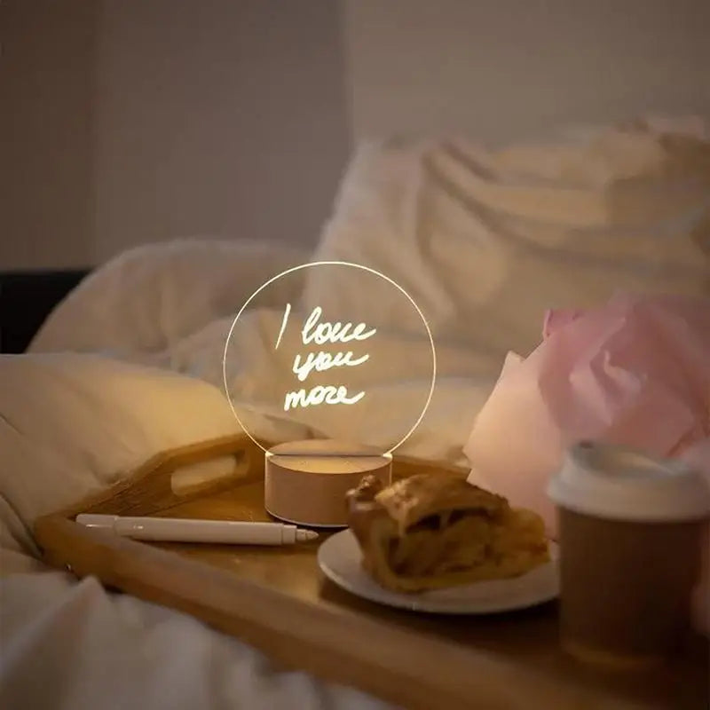 Acrylic LED Desktop Dry Erase Board