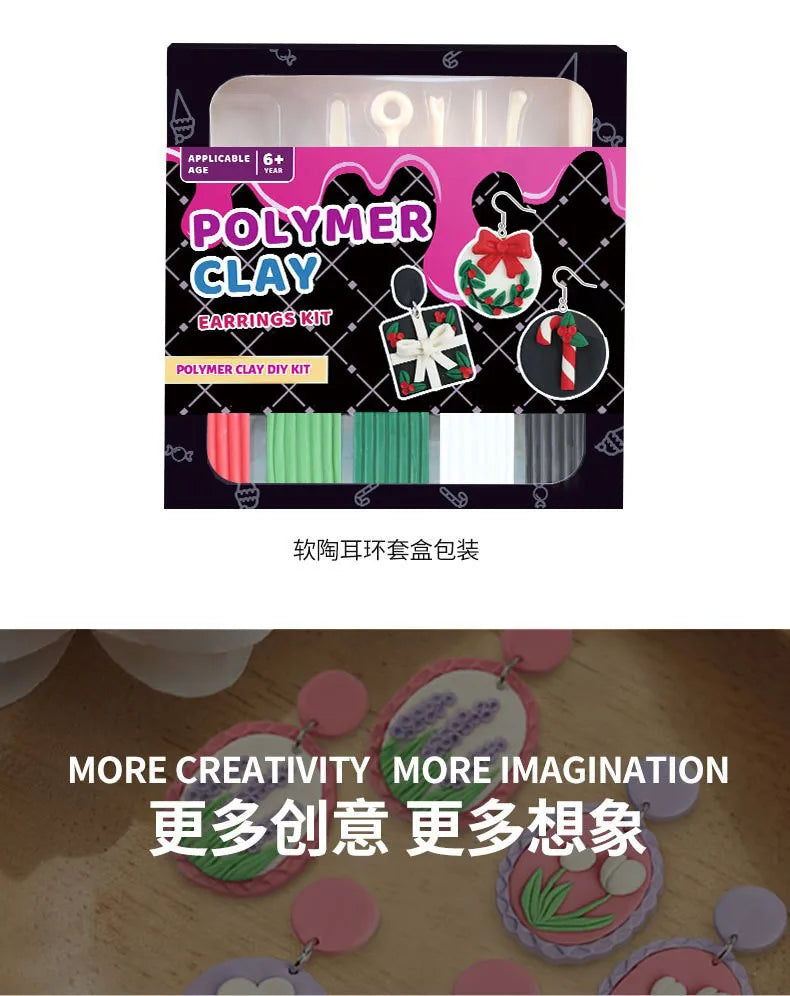 DIY Polymer Clay Jewelry Earring Making Kit – Modeling Clay with Sculpting Tools, Oven-Bake or Air-Dry Art Craft for Teens &amp; Adults