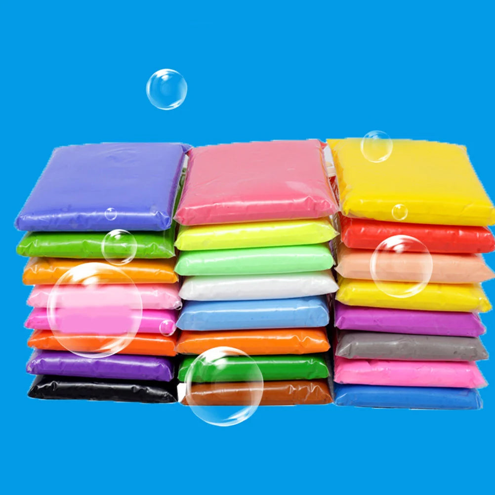 36 Colors Non-Toxic Air Dry Modeling Clay Craft Set – Vibrant Crystal Colorful Moulding Dough DIY Toy Plasticine Ki