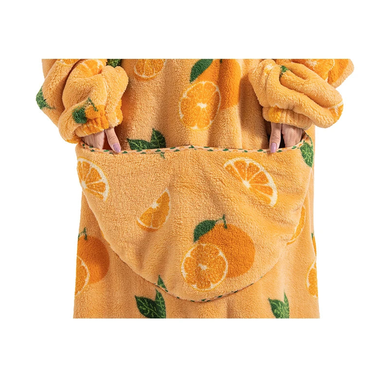 Wearable Sherpa Fleece Blanket Hoodie