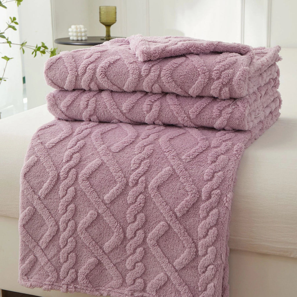New Winter Sherpa Throw Blanket
