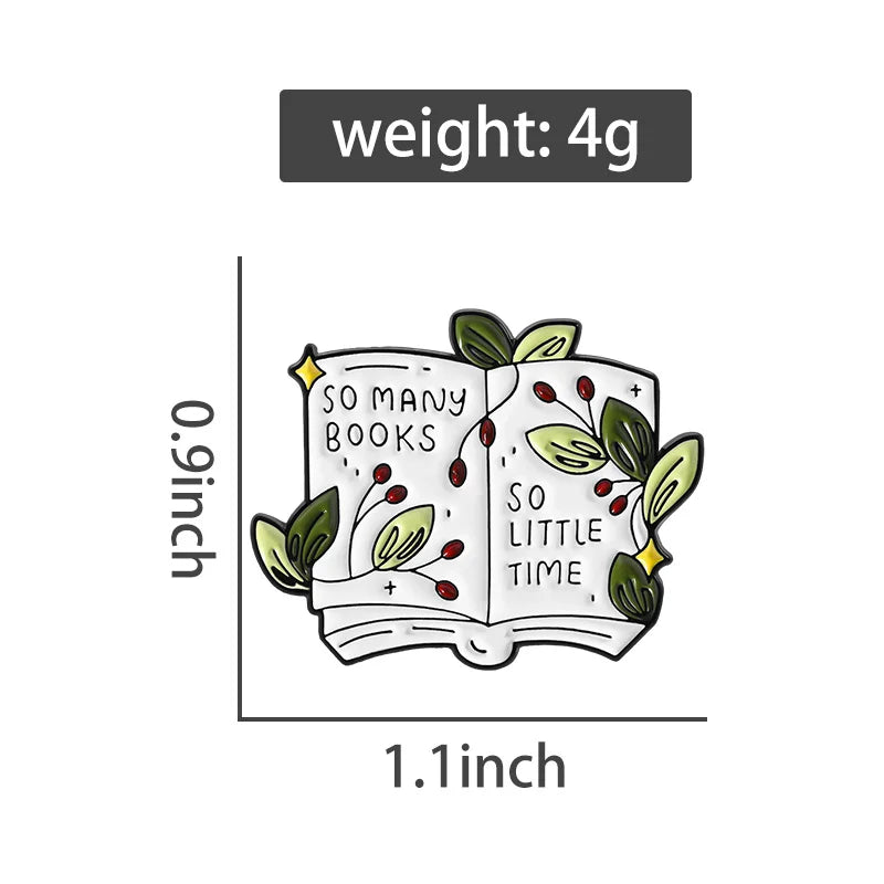 So Many Books So Little Time Enamel Pin