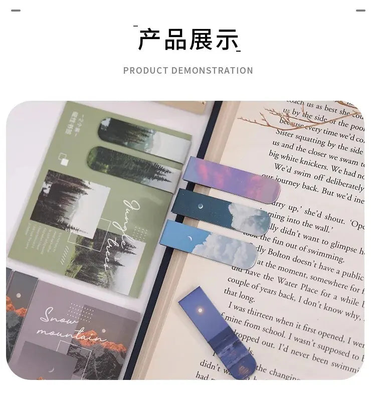 Forest Landscape Magnetic Bookmark Set