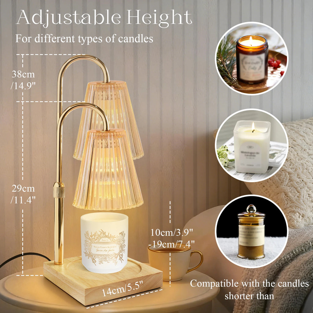 Vintage Candle Warmer Lamp with Timer